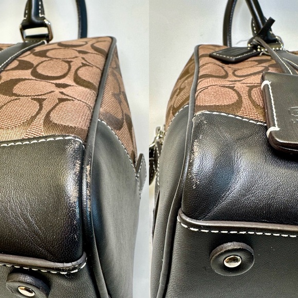 Coach Limited Edition Signature Brown Jacquard Leather Satchel - Picture 8 of 12